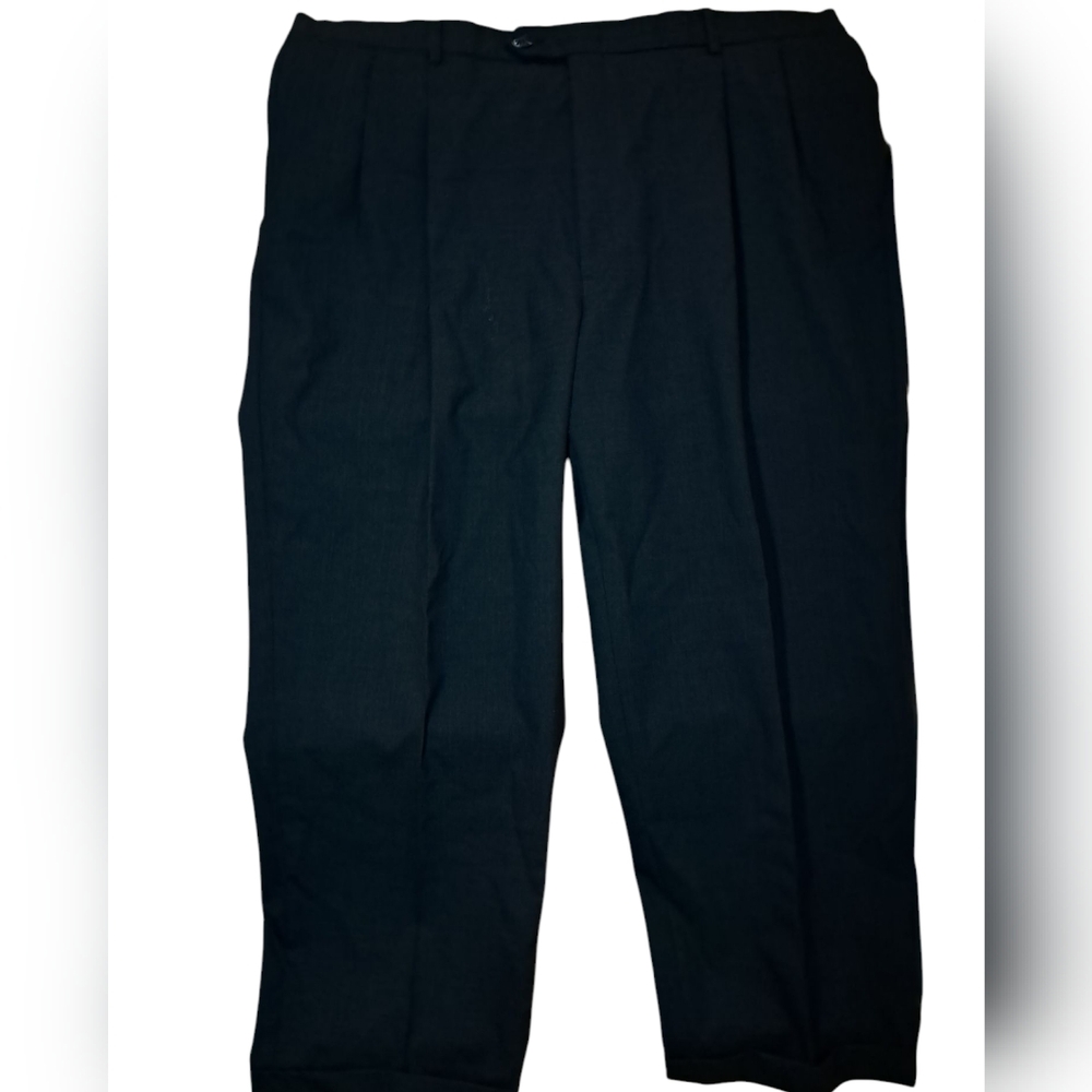 Vintage Palm Beach Reflex Black Dress Pants Men's 42R 100% Wool Classic Fit